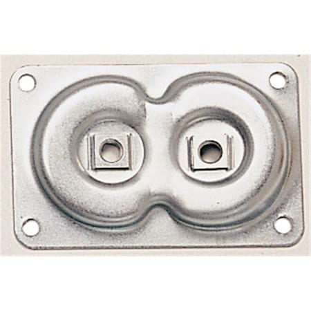 Seatsolutions Waddell  3-11/16in. L x 2-3/8in. W Steel Dual Top Plate SE333466