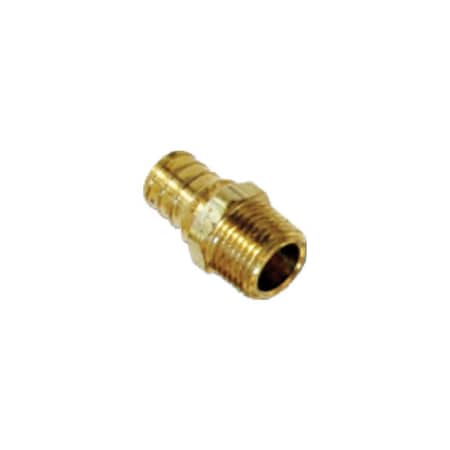 Sharkbite Hose to Pipe Adapter, 3/4 in, PEX Barb x MNPT, DZR Brass, 200 psi Pressure UC134LFA