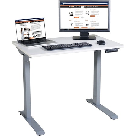 Victor Technology Electric Sit-Stand Desk, 36 in W, White DC830W