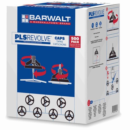 Barwalt PLS Revolve Caps, Tile Leveling System, 500 PC Bulk Box, 500PK CPLSREV500