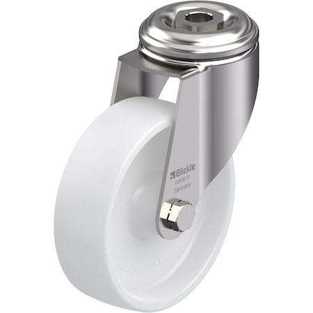 Blickle SS, Kingpin Swvl Cstr, Wht Nyln, 4", 265 lb. LKRXA-PO 101G