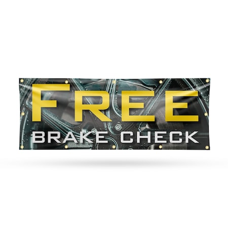 Signmission Free Brake Check, 48 Inch x 120 Inch, Vinyl Banner B-120-30642