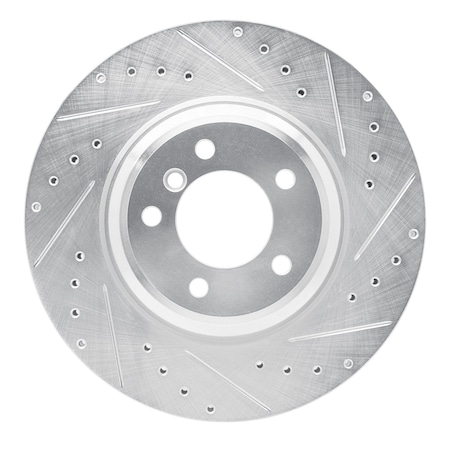 Dynamic Friction Co DFC Brake Rotor - Drilled and Slotted - Silver 631-31082R