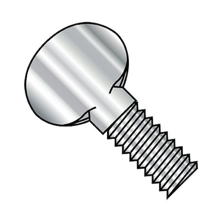 Zoro Select 1/4-20X3/8 Ft Thumb Scr Plain 18-8 Stainless Steel, 800Pk 1406T188
