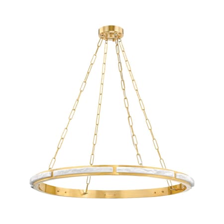 Hudson Valley Lighting Wingate 1 Light Chandelier 36 In. Aged Brass 8136-AGB