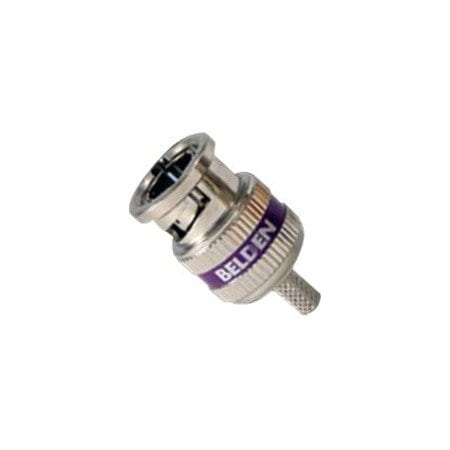 Belden 22-24 AWG BNC HD CONN 3-PC, COMPRESSION POL. NICKEL PURPLE, 75 OHM ROHS 1855ABHD3