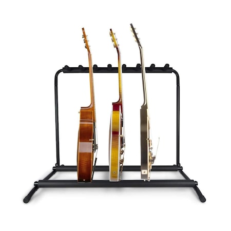 Pyle Pyle Multi-Guitar Stand 7 Slot, Foldable, Protective, Non-Scratch Padding for Electric/Acoustic PGST43