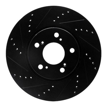 Dynamic Friction Co DFC Brake Rotor - Drilled and Slotted - Black 633-58025L