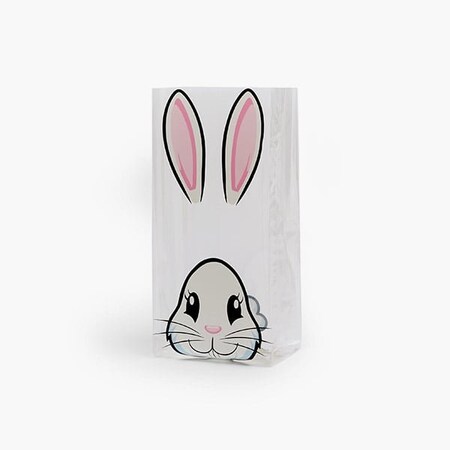 Nashville Wraps Bunny Ears Cello Bags, 4x2.5x9.5 in, 100PK C2BBEA