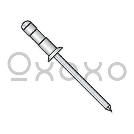 Oxoxo 5/32X.109-.312 Multi Grip Countersunk Rivet Zinc, 7000PK 218892