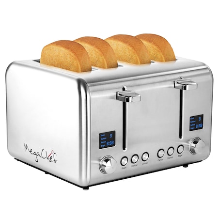 Megachef 4 Slice Toaster in Stainless Steel Silver MG-TS2500