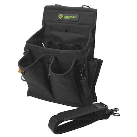 Greenlee Tool Caddy, Cordura, Black, 20 Pockets, 10" 0158-15