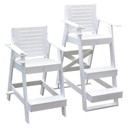 Sr Smith SR Smith  30 in. Seat Sentry Lifeguard Stand with Brackets, White SLGC30