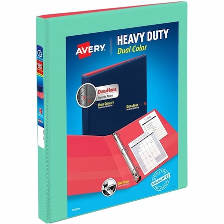 Avery Heavy-Duty Dual Color 3 Ring Binder, 1/2 17881