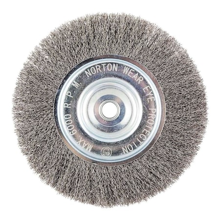 Norton Co Wheel Brush: 8 in Wheel Dia, Crimped 66252839089