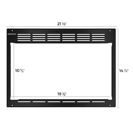 Nat.Quality Use With Microwave Oven Model RV-980B, 20-1/2" Width x 15" Height, Black RV-TRIM9B