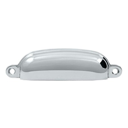 Patioplus 4 in. Exposed Shell Pull, Bright Chrome - Solid PA878004