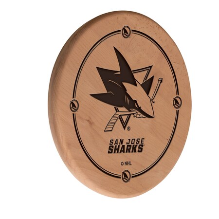 Holland Bar Stool Co San Jose Sharks 13" Laser Engraved Solid Wood Sign WSgnLNatSJShar