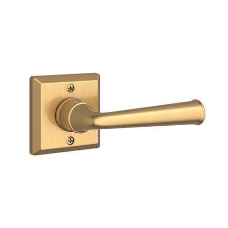 Baldwin Half Dummy Federal Lever and Traditional Square Rose Lifetime Satin Brass Finish HDFEDTSR044