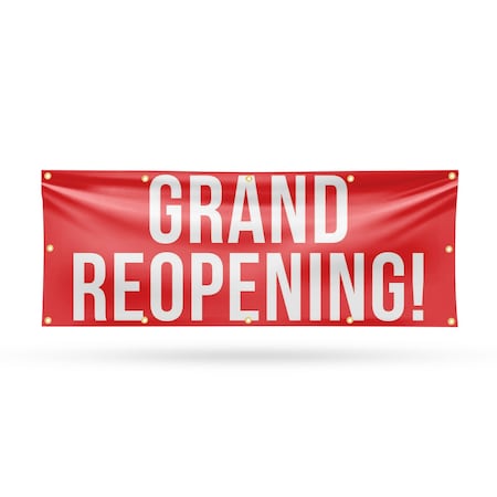Signmission Grand Reopening, 48 Inch x 120 Inch, Vinyl Banner B-120-30678