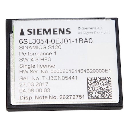 Siemens SINAMICS S120 CompactFlash card incl. performance expansion incl. 6SL3054-0EJ01-1BA0