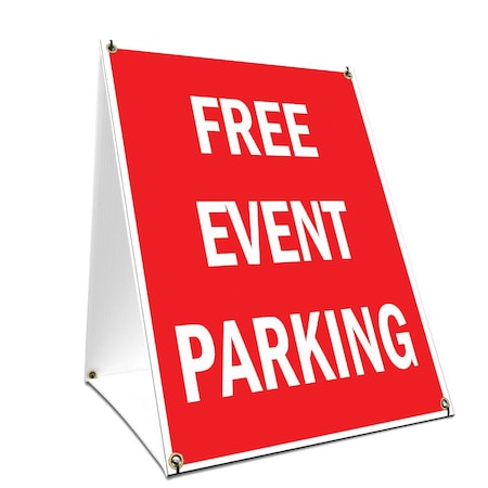Signmission Free Event Parking, 36 Inch x 24 Inch A-frame Yard Sign, Plastic Sign SBC-2436-Free Event Parking