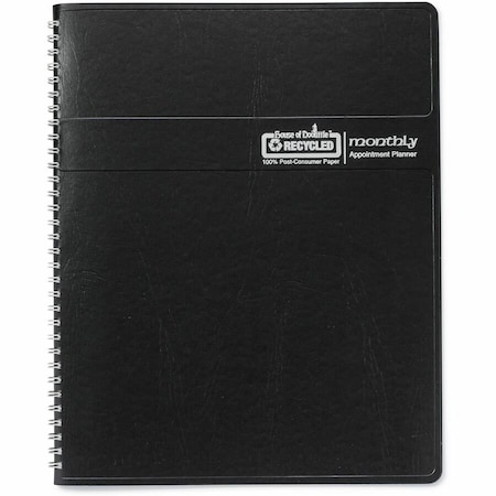 House Of Doolittle Recycled Ruled Monthly Planner, 8.75 x 6.78, Black Cover, 14-Month: Dec 2024 to Jan 2026 HOD262602