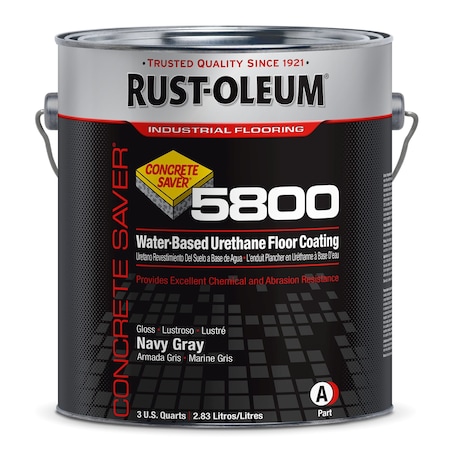 Rust-Oleum 1 gal Floor Coating, Gloss Finish, Navy Gray, Water Base 353866