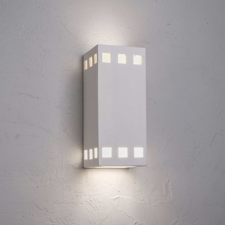 Luxury Lighting Jaken 12.5 in Tall Ceramic Outdoor Wall Light, Paintable White Bisque Finish, 2PK (2) 184-07-W-ud-7-17
