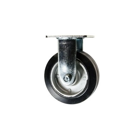 Service Caster 6 Inch Rubber on Aluminum Wheel Rigid Caster with Ball Bearing SCC-30R620-RAB