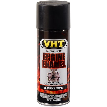 Vht Engine Paint VHT Heat Resistant to 550 Degrees Fahrenheit; Flat Black; 11 Ounce Aerosol Spray Can SP130