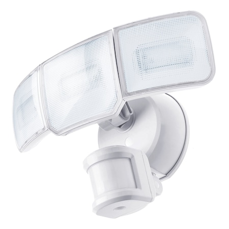 Home Zone Security Smart SMD 3-Light Motion Sensing LED Outdoor Flood Light, 3,500 Lumens ES00931G