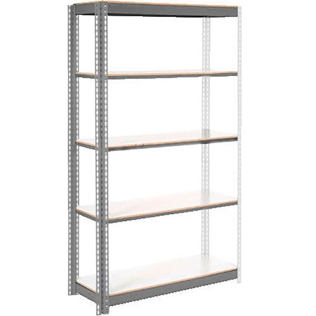 Global Industrial 5 Shelf Standard Duty Boltless Shelving Add On 36"Wx18"Dx84"H, Laminate Deck B3153475