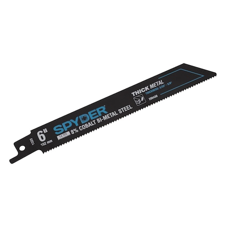 Spyder 6 Inch 14 TPI Metal Cutting Bi-Metal Thick Metal Reciprocating Blade, 5 Pieces - 200430-5