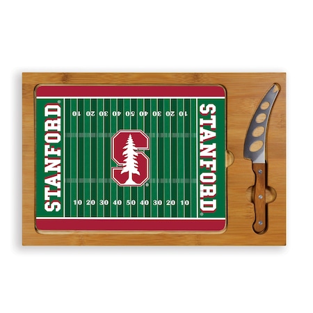Picnic Time Family Of Brands NCAA Stanford Cardinal Icon Glass Top Cutting Board & Knife Set 910-00-505-534-0