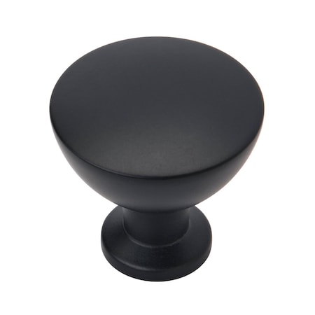 Amerock Grail 1-1/4 inch (32mm) Diameter Matte Black Cabinet Knob, 10PK 10VMP37330MB