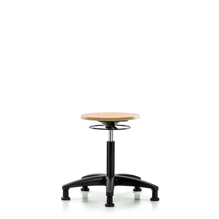 Blue Ridge Ergonomics Bench Stool, Med, Wood, Glides BR-WMBSO-RG-NF-RG