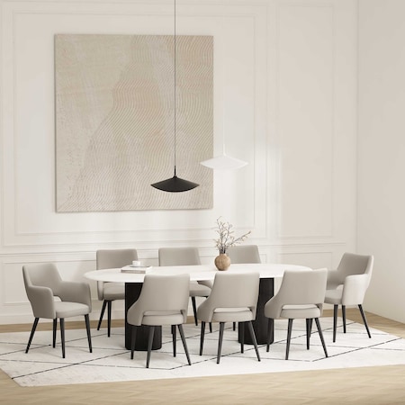 Manhattan Comfort 8-Piece Tremont Dining Chair in Stone 8-DC104-ST