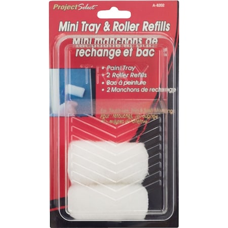 Linzer Project Select 3'' Roller Cover Refill & Tray, 2PK A 8202