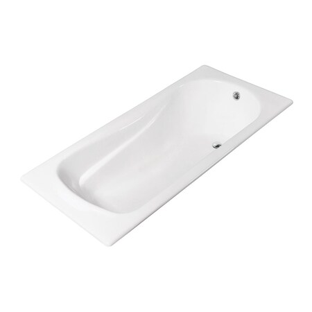 Streamline 66.9 in L, 31.5 in W, Unfinished, Porcelain-Enamel Cast Iron, Reversible R5621CH