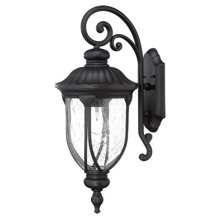 Homeroots 22.5 x 9 x 11.5 in. Laurens 1-Light Matte Black Wall Light 398516