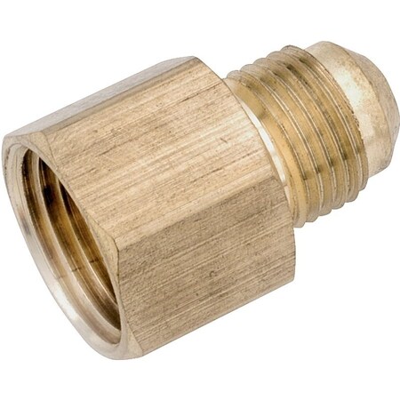 Anderson Metals Tube Coupling, 38 x 12 in, Flare x FNPT, Brass 754046-0608