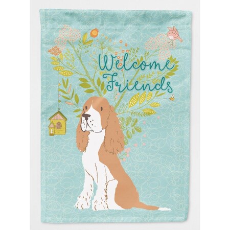 Carolines Treasures Welcome Friends Gold Springer Spaniel Flag Garden - Size BB7620GF