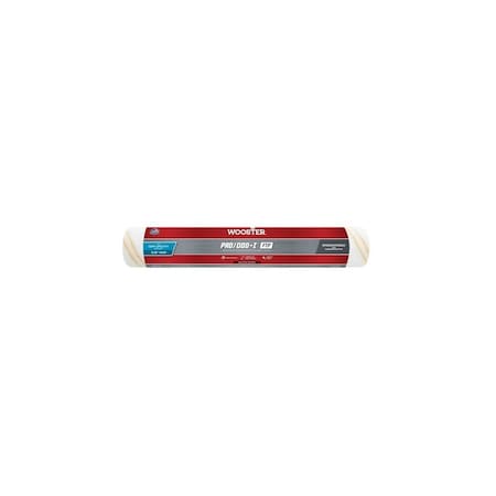Wooster Paint Roller Cover, 3/8 in Thick Nap, 18 in L, Fabric Cover, White RR666-18