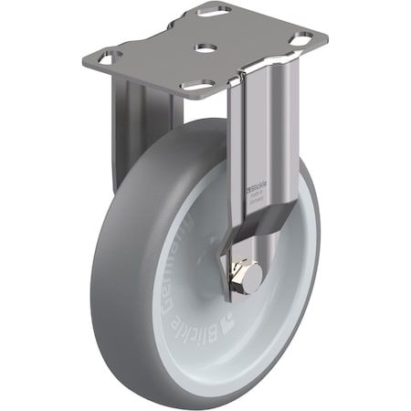 Zoro Select Rgd Plate Castr, Therm Rubr, 5 in., 264 lb. BKPXA-TPA 126G