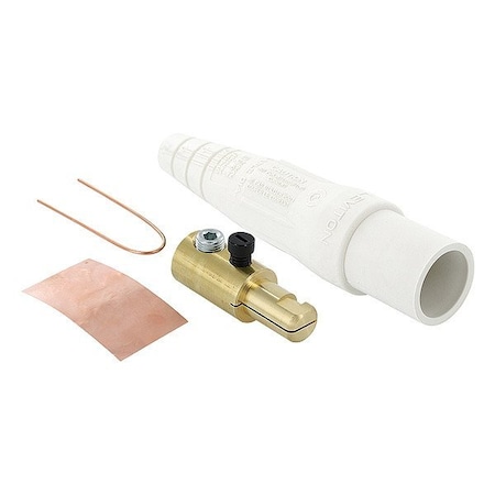 Leviton Single Pole Inline, 400 A, Male, White 16D23-UW