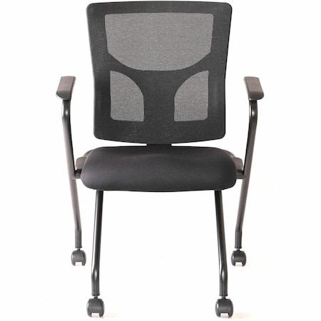 Lorell Conjure Mesh Training Chairs with Arms, Black, 2 ct LLR62019