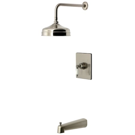 Kingston Brass Single-Handle Pressure Balanced Tub and Shower Faucet, Brushed Nickel KB6348PL