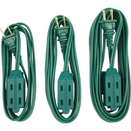 All-Source 6 Ft./9 Ft./15 Ft. 16/2 Extension Cord Set IN-PT2162-3PK-GR