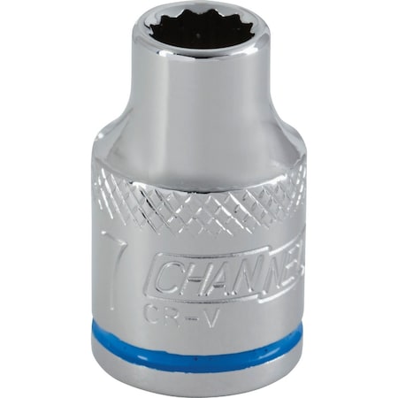 Channellock 3/8'' Drive 7 mm 12-Point Shallow Metric Socket 346985
